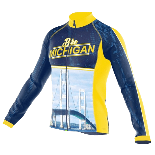 Yellow/Blue Bike Michigan Long Sleeve